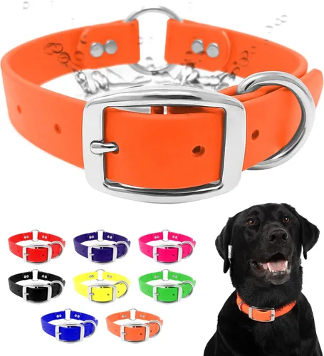 Miniatura 11 de Collar impermeable para perro con anillo central resistente Collar para perros pequeños, medianos, grandes o XL, Amarillo