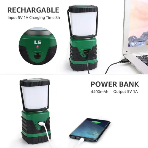 Miniatura 9 de Lepro Bundle - 2 artículos: Linterna de camping LED recargable vintage Lepro y LE LED linterna de camping recargable, 1000LM, 4 modos de luz