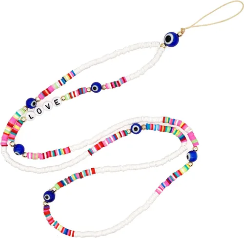 Miniatura 9 de Beaded Phone Charm Lanyard Strap Crossbody Fixed Beads Pearl Neck Chain