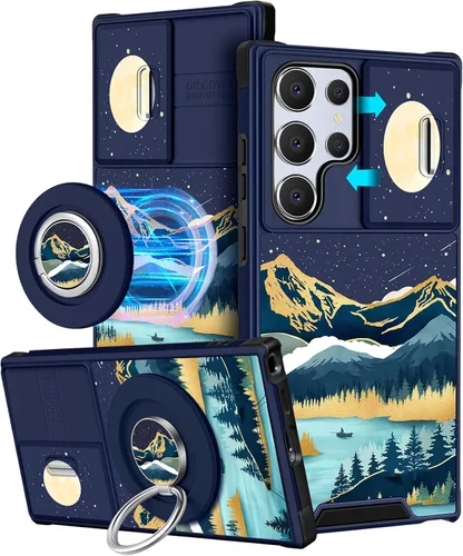 Miniatura 20 de Funermei Funda para teléfono Samsung Galaxy A15 5G - [2 en 1] Funda para teléfono de mujeres lindas chicas, diseño femenino de mariposa negra