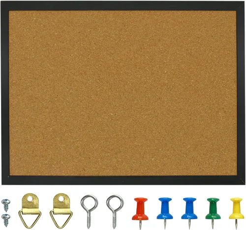 Tablón de anuncios OWLKELA de corcho de 14.6 X 11 pulgadas, tablero de anuncios montado en la pared, tablero de anuncios con mensaje, perfecto para