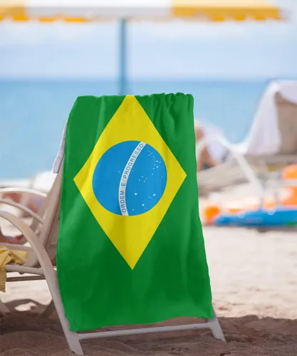 Miniatura 2 de LOGOVISION Toalla de playa con bandera de Brasil, toalla de playa de 30 x 60 pulgadas
