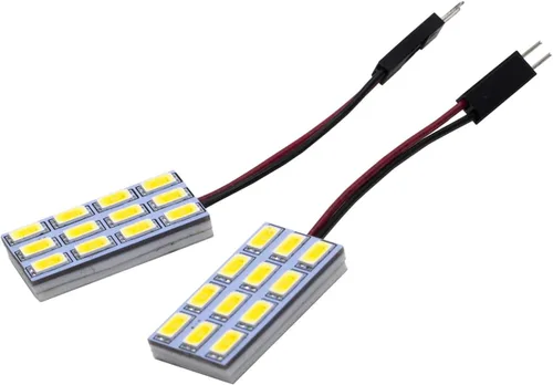 Miniatura 5 de HYUGA 2x 12SMD 5630 Luz de Panel LED de Luz Cálida Blanca 4500K Auto para Interior de Coche DC 12V-24V con Adaptadores T10 / BA9S / Festoon