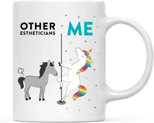 Miniatura 31 de Andaz Press Funny Quirky - Taza de té de café de cerámica de 11 onzas, regalo de agradecimiento, otros actores yo, unicornio de caballo, 1 paquete