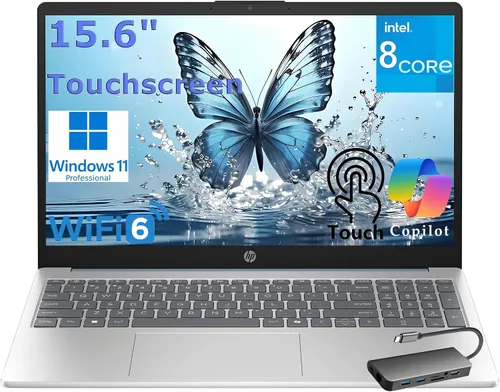 Miniatura 10 de HP Pavilion Laptop 2026 Notebook para estudiantes y trabajo remoto, Intel N150, 8 GB de RAM, 128 GB de almacenamiento, tarjeta SD de 256 GB, ligera