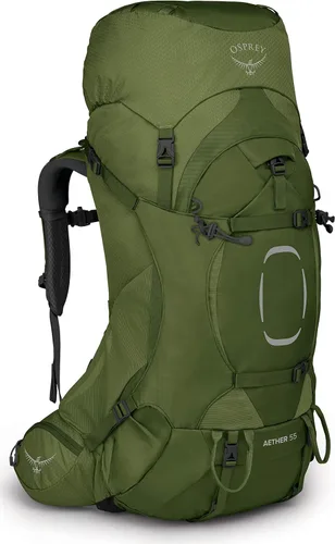 Miniatura 3 de Osprey Aether 55L Mochila de mochilero para hombre, color negro, pequeño/mediano