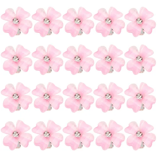 Miniatura 11 de Wecoe Pinzas para el cabello decorativas blancas pequeñas con flores para mujer, 20 piezas de lindos accesorios para el cabello, juego de regalo