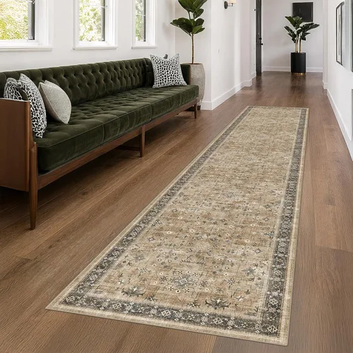Miniatura 226 de Alfombra Boho Negra para Sala de Estar - Alfombra de Área Lavable de 10x14 Pies, Alfombras de Comedor para Debajo de la Mesa, Alfombra Suave de Pelo