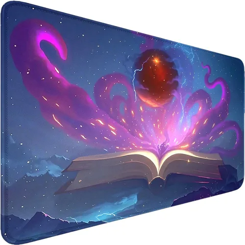 Miniatura 34 de MTG - Tapete de juego con bordes cosidos, parte inferior de goma antideslizante, tapete de juego TCG para gatos, superficie de goma lisa, tapete