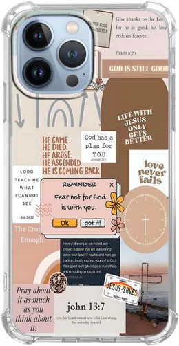 Miniatura 21 de Funda para Celular con Versículos de la Biblia, Colocación de Citas Cristianas de Jesús, Diseño Collage, Funda Protectora Suave de TPU de Moda