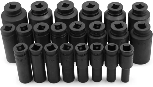 Miniatura 4 de Genius Tools Juego de dados de impacto profundo Dr. SAE de 22 piezas de 1/2" DI-422S
