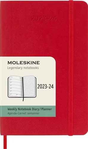 Miniatura 13 de Moleskine Agenda semanal clásica de 18 meses 2023-2024, tapa suave, grande (5 x 8.25 pulgadas), color negro