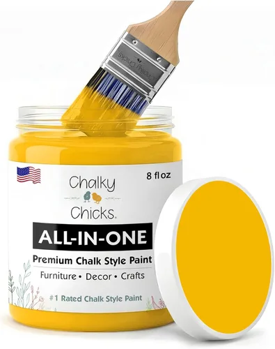 Miniatura 39 de Chalky Chicks - Pintura mate a la tiza, no requiere lijado, 4 onzas líquidas, color gris oscuro (Gun Metal Gray), para muebles, pintura sin Gris