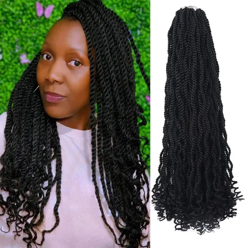 Miniatura 50 de Cabello rubio de ganchillo para mujeres negras, trenzas senegalesas onduladas de ganchillo de 12 pulgadas, trenzas kinky de ganchillo cortas 27613