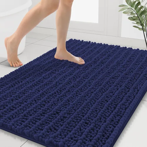 Miniatura 50 de Smiry Alfombras de Baño 24x16 pulgadas, Alfombras de Baño de Chenilla Extra Suaves y Absorbentes, Respaldo de Goma Antideslizante, Lavable a Máquina