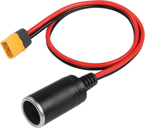 Miniatura 8 de SinLoon Encendedor de cigarrillos de automóvil hembra a XT60 hembra, cable de encendedor de cigarrillos de 14 AWG, para inflador de neumáticos