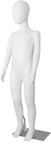 Maniquí de cuerpo completo para niños, forma de vestido infantil de 43.3 pulgadas, torso de maniquí ajustable sin rostro, pantalla de maniquí