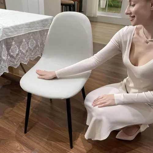 Miniatura 7 de Homy Casa Juego de 4 sillas de comedor, sillas de estilo moderno de mediados de siglo, sillas laterales sin brazos para cocina, comedor, sala