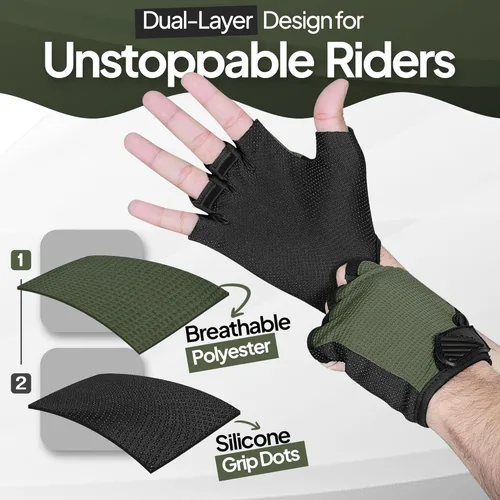 Miniatura 3 de 3 pares de guantes de ciclismo para niños, guantes de ciclismo antideslizantes sin dedos para niños y niñas Guantes de moto para niños