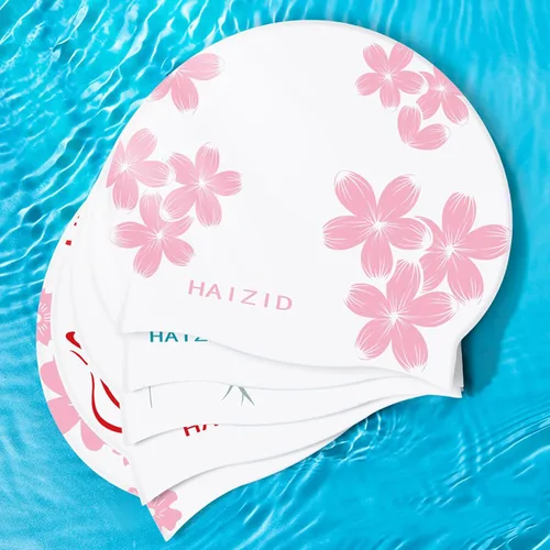 Miniatura 8 de Gorros de natación de silicona para mujeres/hombres/jóvenes, gorras de natación YondestStars para cabello largo y corto, accesorios de natación