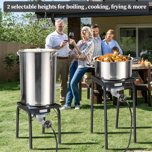 Miniatura 7 de ROVSUN Estufa de gas propano de alta presión de 200,000 BTU con quemador único para cocinar al aire libre, preparar pavos, potente cocina