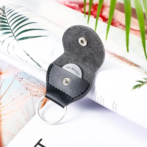 Miniatura 5 de Sureio Ficha de recuerdo de bolsillo para relaciones a larga distancia, recuerdo de acero inoxidable, regalo inspirador de doble cara con llavero