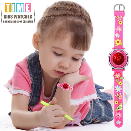 Miniatura 2 de Kids Watch 3D Cartoon Toddler Wrist Digital Watch Waterproof 7 Color Lights with Alarm Stopwatch for 3-10 Year Boys Girls Little Child