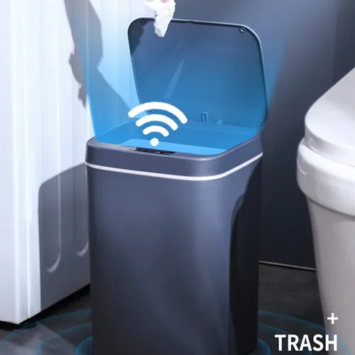 Miniatura 5 de Basurero inteligente, para el hogar, con sensor inteligente, recargable, pequeño, para el hogar, canasta de plástico para oficina, cocina
