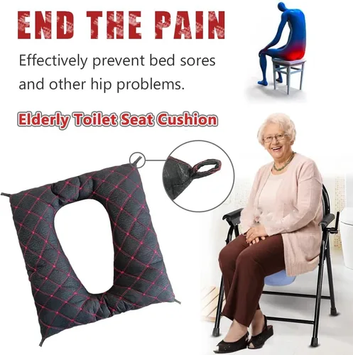 Miniatura 4 de Cojín de asiento de inodoro para ancianos, almohadilla suave antidecúbito para silla de ruedas, almohadilla de cómoda para lactancia