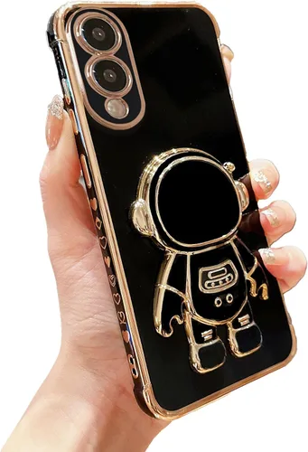 Miniatura 60 de phylla Funda de teléfono para Samsung Galaxy S22 Ultra de 6.8 pulgadas, funda de teléfono con soporte de astronauta chapado de lujo con bonito