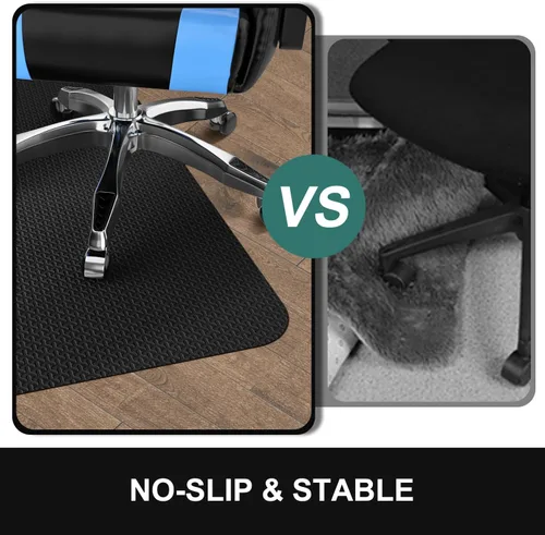 Miniatura 3 de Tapete para silla de oficina para piso duro, tapete grande para silla de computadora de 50"x60", protector de piso único con patrón en forma de Y