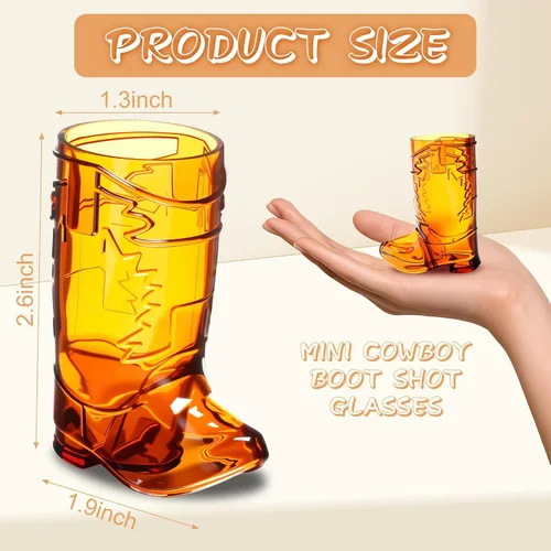 Miniatura 3 de SAIAOKJ Vasos de Chupito en Forma de Bota de Vaquero, 12 Piezas de 1 Onza Vasos de Chupito Mini de Plástico en Forma de Bota, Vasos de Plástico
