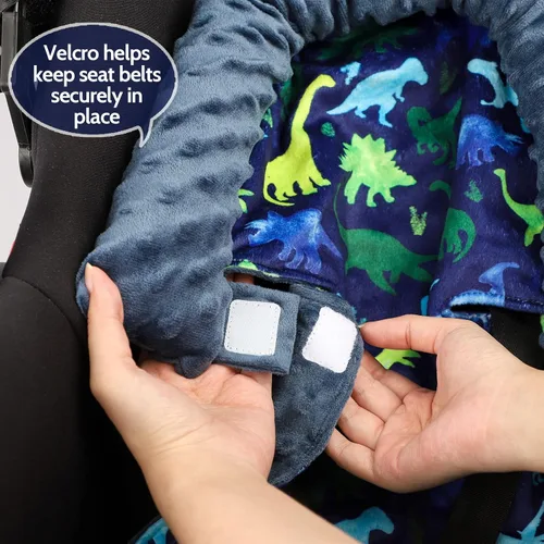 Miniatura 5 de TANOFAR Soporte para la cabeza del asiento de automóvil para bebé, inserto de asiento de automóvil infantil para niños, cojín suave para asiento