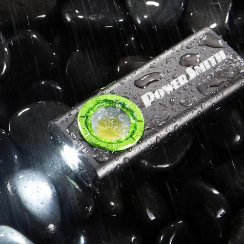 Miniatura 3 de PowerSmith Linterna EDC recargable, banco de energía de 1200 lúmenes linterna plana delgada con carcasa de metal, clip de bolsillo magnético, cable