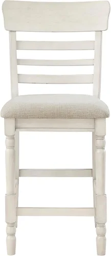 Miniatura 5 de Lexicon Héloïse - Silla de altura de mostrador (juego de 2), color blanco antiguo