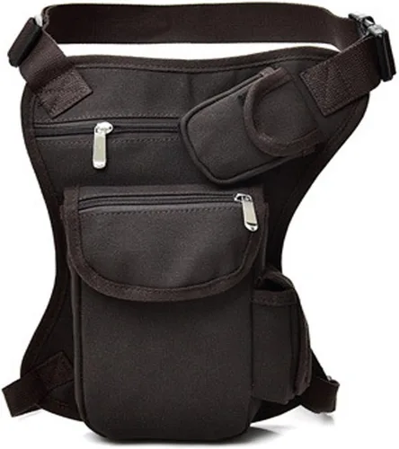 Riñonera de lona para senderismo, bolsa táctica de pierna caída, bolso para correr, cinturón de cadera, al aire libre, motocicleta, bicicleta, Café