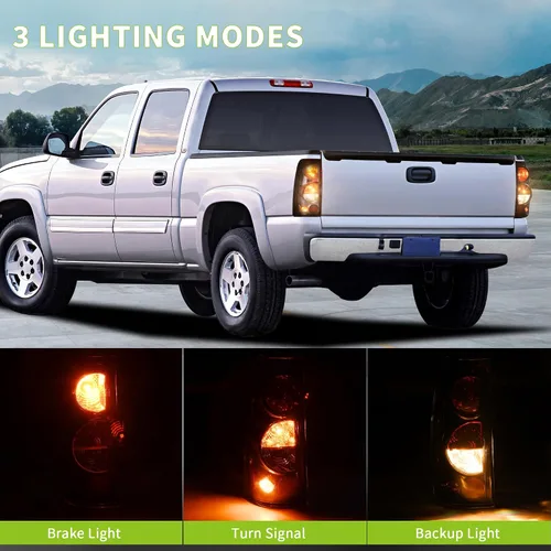 Miniatura 3 de AUTOSAVER88 Conjunto de Luces Traseras Compatible con Chevy Silverado 1999-2006 1500 2500 3500/2007 Silverado con Estilo de Carrocería
