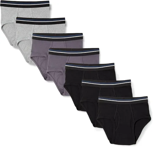 Tienda Essentials Calzoncillos de algodón sin etiquetas para hombre, paquete de 7