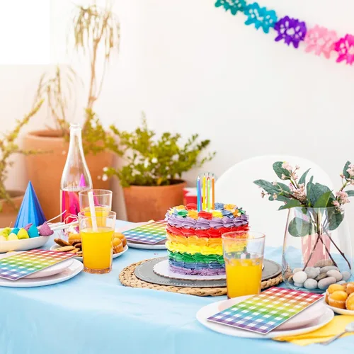 Miniatura 6 de Whaline Servilletas de papel desechables de 3 capas con diseño de arcoíris y orgullo Gay Pride para decoración de mesa, suministros de fiesta LGBTQ