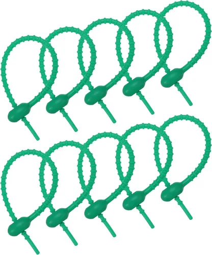 Miniatura 10 de MECCANIXITY Paquete de 15 bridas de silicona reutilizables de 8.5 pulgadas para el hogar, oficina, cocina, organizador de bolsas de alimentos, Rojo