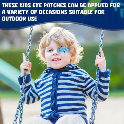 Miniatura 5 de Panelee 45 parches adhesivos para los ojos para niños, 9 estilos, parches para los ojos sin látex, almohadilla para los ojos a granel, bloqueo