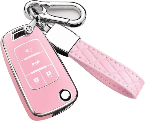 Miniatura 10 de Funda para llavero Chevy con llavero, carcasa protectora de TPU premium de protección completa para Equinox Camaro Cruze Malibu Sonic Impala Buick