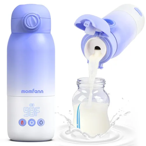Miniatura 8 de Calentador de biberones portátil para viajes, modos duales de calentamiento para leche materna y agua, calentador de biberones de leche portátil