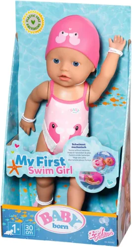Miniatura 7 de Baby Born 835302 My First Swim Girl 11.8 in Badepuppe, bewegliche Weapon Beine, schwimmt durchs Wasser, Wasserdicht und Ohne Batterien verwendbar