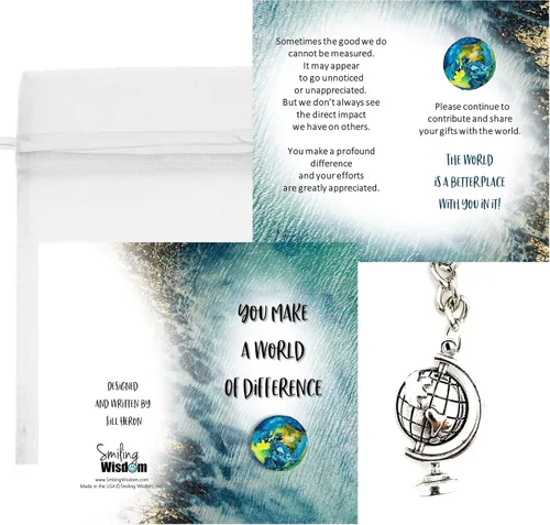 Miniatura 5 de Smiling Wisdom 20 regalos a granel You Make A World of Difference Apreciation Mini tarjetas de 3.5 x 2 pulgadas Equipo de empleados