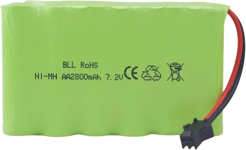 Miniatura 8 de Batería recargable AA de 7.2 V 2800 mAh con enchufe SM-2P con cable de carga USB para Huina 1550 550 RC Excavadora Car Truck Engineering Car TR-211