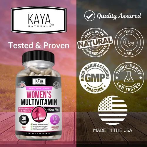 Miniatura 4 de Kaya Naturals Multivitamínico, antioxidante saludable en general y apoyo inmunológico, vitaminas A, D, C, E, biotina, ácido fólico y multimineral
