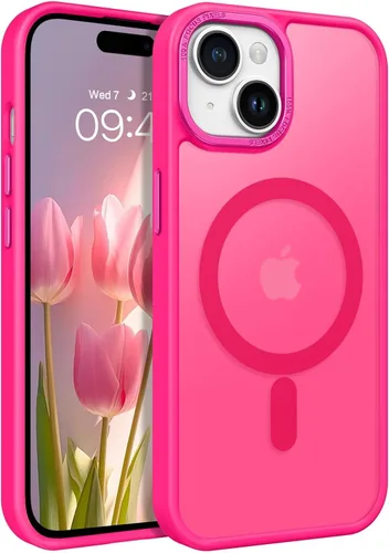 Miniatura 27 de BENTOBEN Funda para iPhone 15, funda para iPhone 15 compatible con MagSafe, funda magnética mate translúcida a prueba de golpes para mujeres