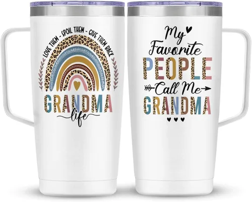 Miniatura 17 de SANDJEST Mejor Taza para Tía Taza de Tía con Asa 20oz Acero Inoxidable Taza de Café Aislada para Viaje Regalos para Tías de Sobrina Sobrino Regalo