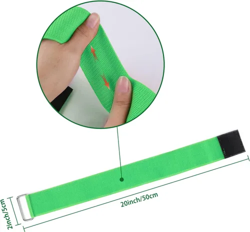 Miniatura 7 de Hooqict 6 bandas de carreras de 3 patas para niños y adultos, cumpleaños, carnaval, fiesta, día de campo, al aire libre, relevo de tres patas